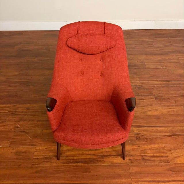 Gerhard Berg Vintage High Back Lounge Chair - Restored For Sale - Image 10 of 12
