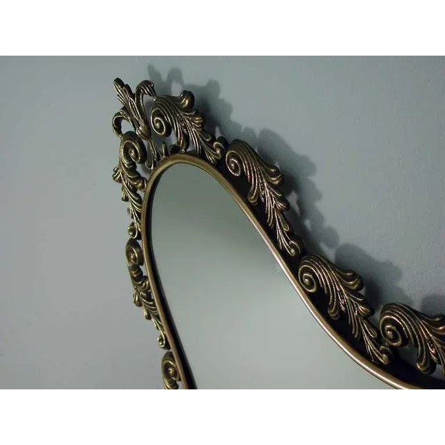Mid-Century Italian Neoclassical Bronze Wall Mirror, 1950s For Sale - Image 4 of 10