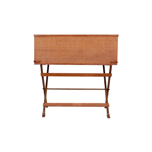 Rattan Campaign Writing Desk For Sale - Image 4 of 10
