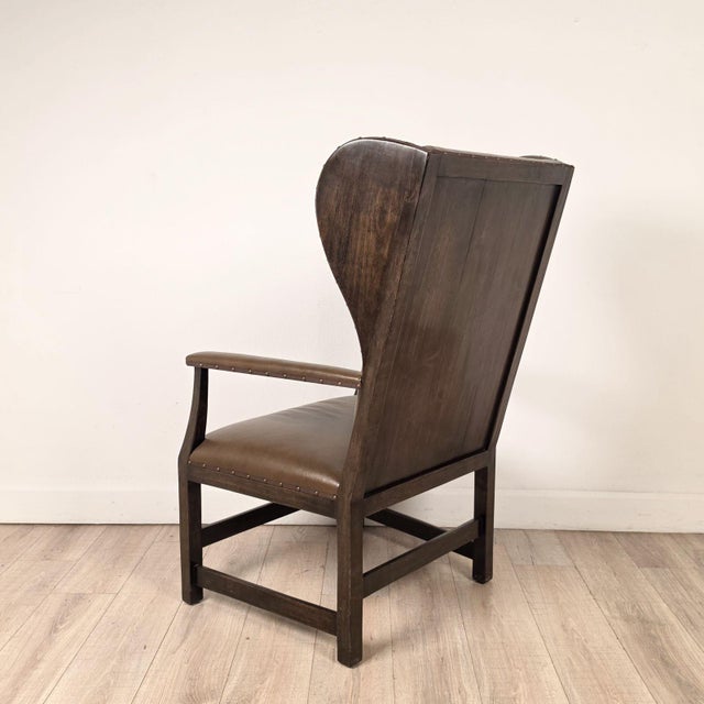 Bespoke Wing Chair, Circa 1980 For Sale In San Francisco - Image 6 of 8