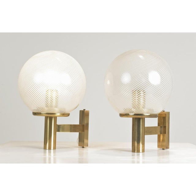 1940s Thread Glass Filigree Wall Lights by Paolo Venini for Venini, Italy, 1940s, Set of 2 For Sale - Image 5 of 10