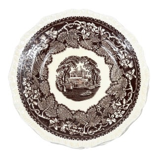 Vintage Mason’s Vista Brown Transfer-Ware Dessert Plates-Set of 4 For Sale