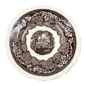 Vintage Mason’s Vista Brown Transfer-Ware Dessert Plates-Set of 4