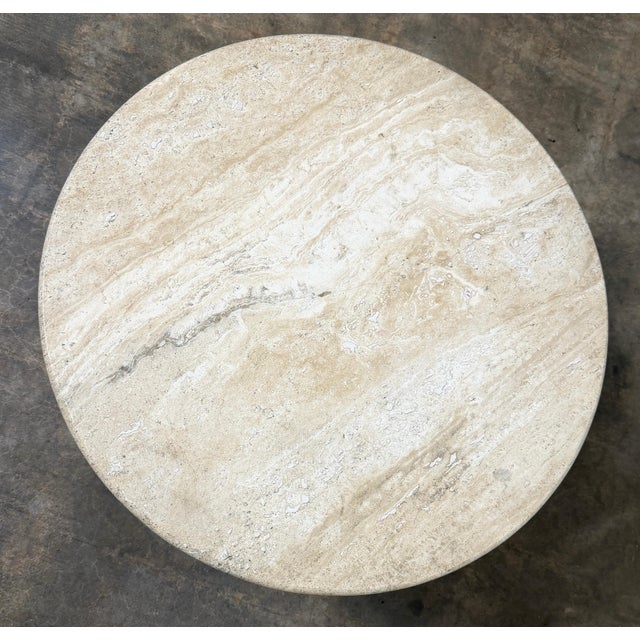 Frank Rohloff Travertine Cocktail Side Table for Brown Saltman For Sale - Image 10 of 16