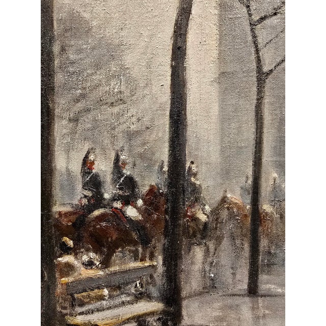 Jules René Hervé "View of l'Arc De Triomphe" Paris -Original Oil Painting For Sale - Image 9 of 12