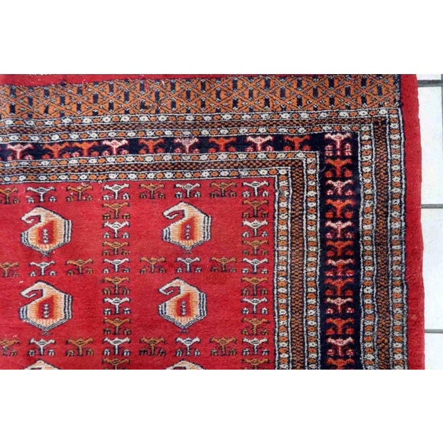 1960s Handmade Vintage Uzbek Bukhara Rug For Sale - Image 10 of 12