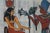 Late 20th Century Egyptian Revival Papyrus Painting Art Pharaoh King Ramses Queen Nefertari - Set of 2 For Sale - Image 12 of 14