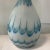 Beautiful frosted vase with a blue and green 70s motif of swirls