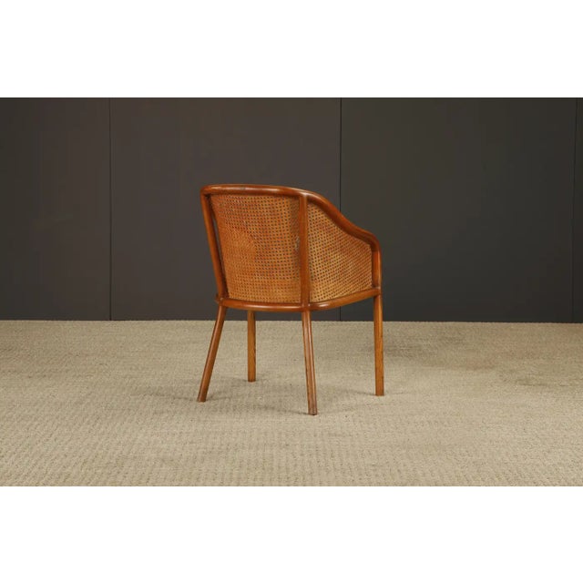 Attributed to Ward Bennett Steam-Bent Oak and Cane Armchair for Brickel Associates, C. 1970s For Sale In Los Angeles - Image 6 of 18