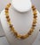 Modern Vintage Signed Givenchy Goldtone Faux-Amber Beaded Necklace For Sale - Image 3 of 9