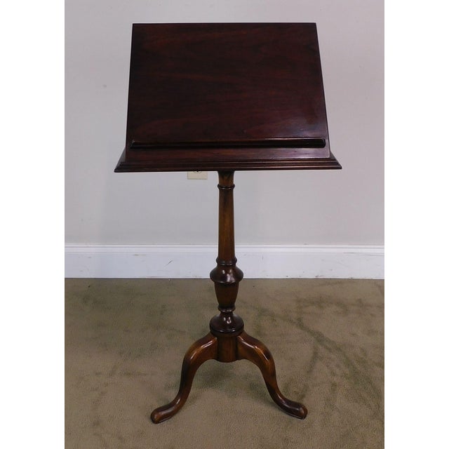 Quality Queen Anne Mahogany Pedestal Book Stand Chairish