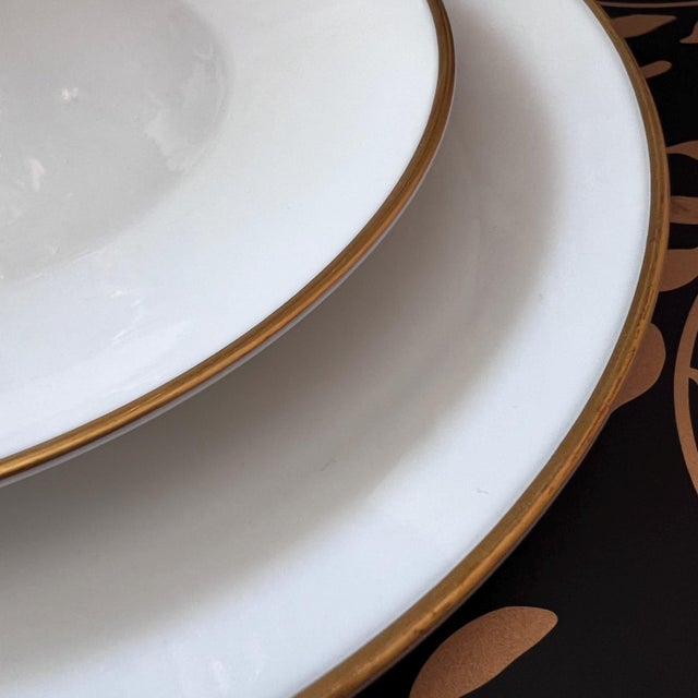 Contemporary 1970s Rosenthal Germany "Ascot" China // partial service for 12 // contemporary // classic // Fine China // vintage china set // gold band - 36 pcs For Sale - Image 3 of 9