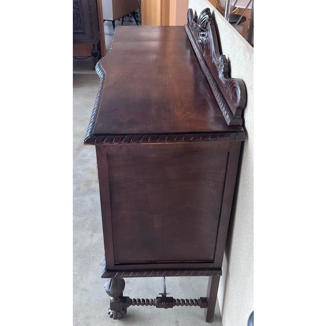 Renaissance Late 19th Century Renaissance Spanish Buffet with Two Doors, Three Drawers For Sale - Image 3 of 18