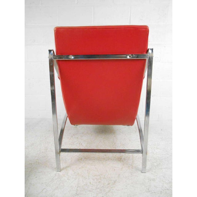 Vintage MidCentury Tufted Armchair and Ottoman Chairish