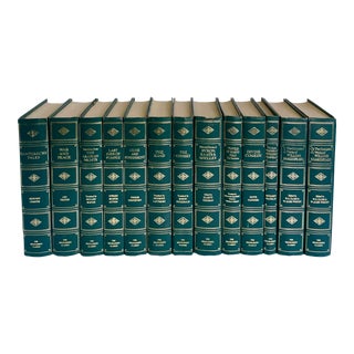 1960's Set of 13 Green and Gold Classic Novels by Programmed Classics For Sale