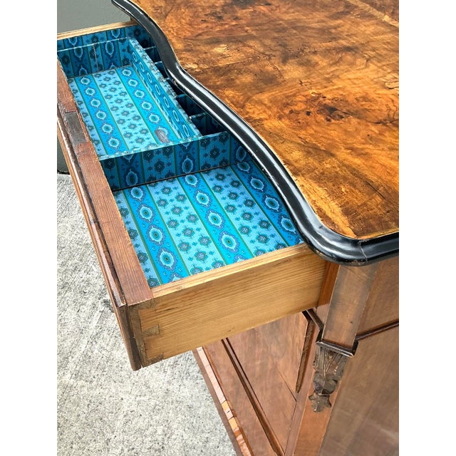 Vintage Birdseye Maple Bachelors Chest After Biedermeier For Sale - Image 9 of 12