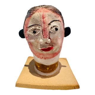 An Original Ceramic Sculpture Head by Michael Sanchez For Sale