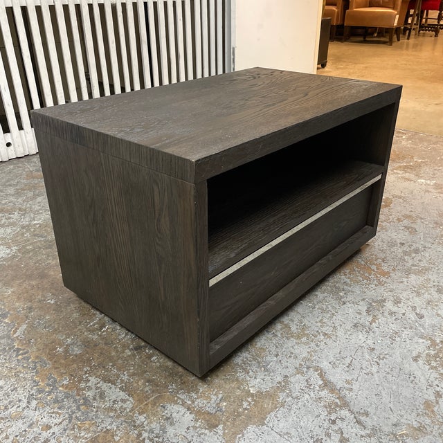 Restoration Hardware Bezier Open Nightstand Chairish