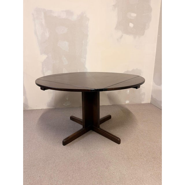 Mid-Century Danish Square-to-Round Convertible Dining Table, 1980s For Sale - Image 4 of 13