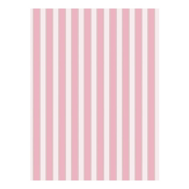 Sample - The House of Scalamandré Piano Stripe | Wallcovering Wallpaper, Petal For Sale