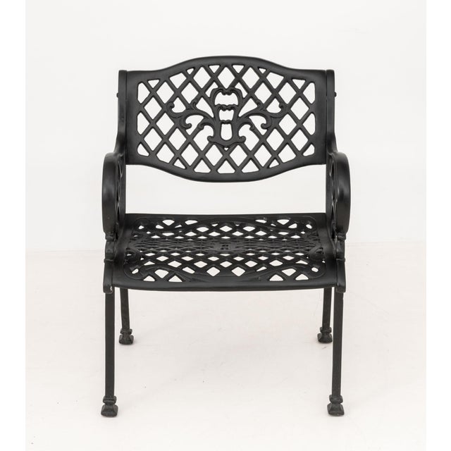 American Cast Metal Patio Furniture Set, 5 Pieces For Sale - Image 11 of 15