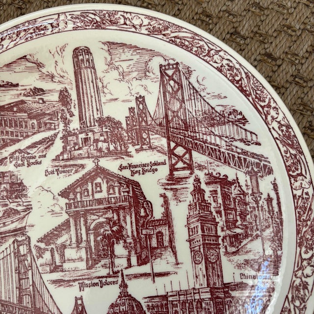 Mid 20th Century Late 20th Century San Francisco Vernon Kiln Plate For Sale - Image 5 of 6