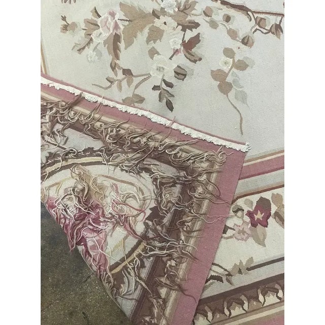 French 1990s Handwoven French Style Aubusson Rug 8'0" X 10'0" For Sale - Image 3 of 7