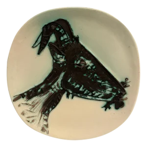 1950s Picasso Ceramic Plate "Tête De Chèvre De Profil' Ramié 110