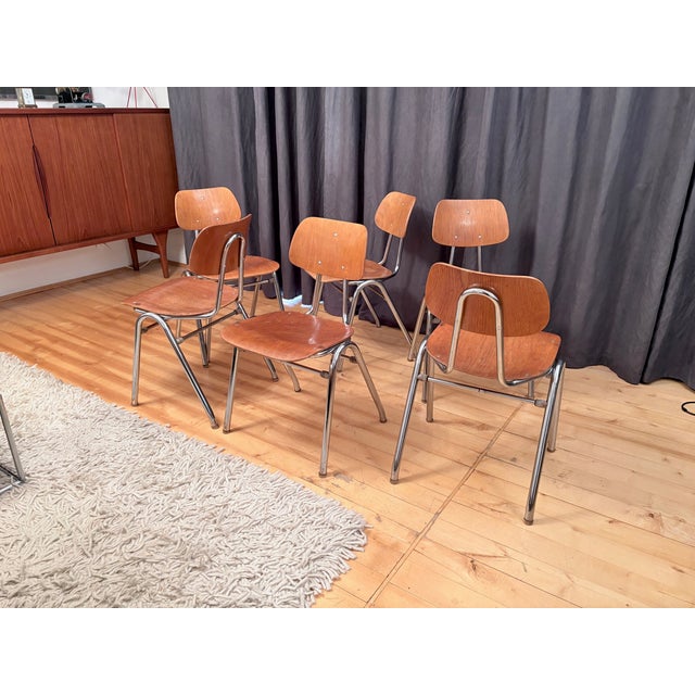 Vintage KN-38 Chairs by Karl Nothhelfer for VS Möbel, 1960s, Set of 6 For Sale - Image 18 of 18