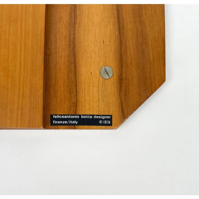 Wood Chrome & Glass Picture Frame by Felice Antonio Botta, Italy, 1970s For Sale - Image 8 of 9