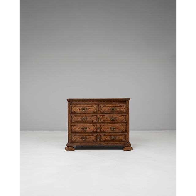 19th Century French Baroque Oak Chest of Drawers For Sale - Image 16 of 18