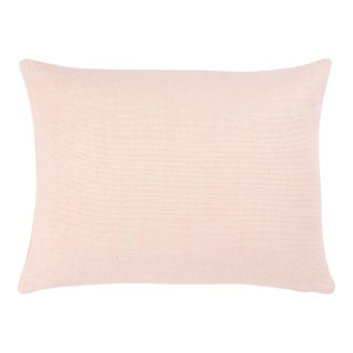 Schumacher Piet Performance Linen 18" Lumbar Pillow In Rose Quartz For Sale