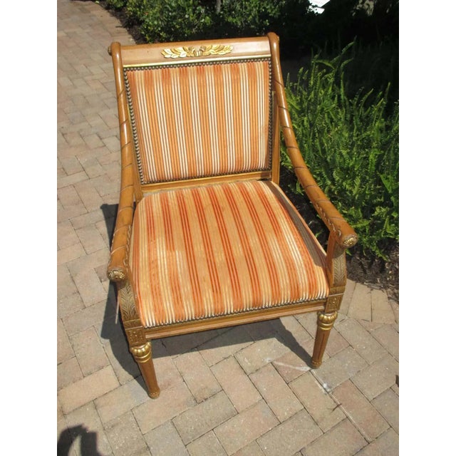Vintage Gilded Accent Chair For Sale - Image 4 of 11