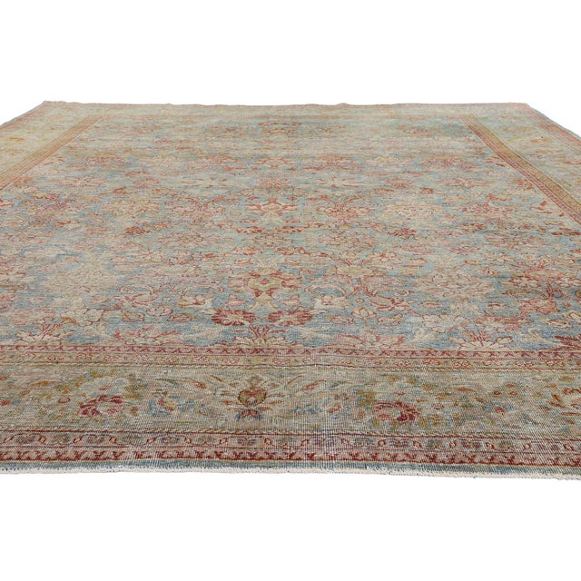 Rustic Late 19th Century Persian Mahal Rug, 10'02 X 13'05 For Sale - Image 3 of 10