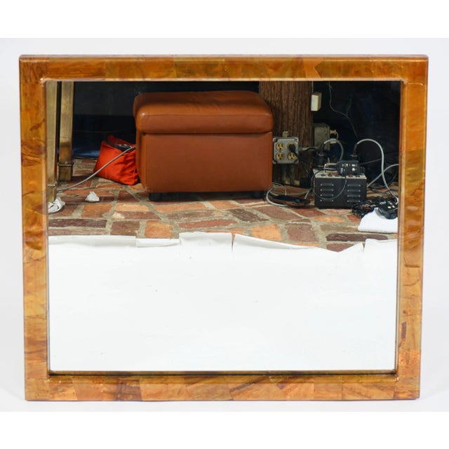 Metal Vintage Brutalist Copper Wall Mirror For Sale - Image 7 of 8