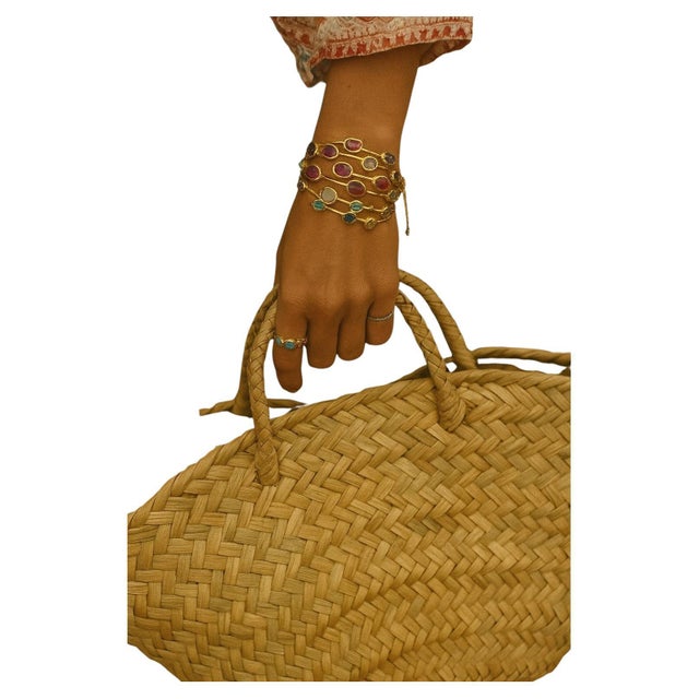 Bochic "Capri" Ruby & Multi Natural Gem Cuff Set In 18K Gold & Silver For Sale - Image 15 of 18