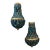 1940’s Dore Bronze Sconce Cages With Beaded Glass in the Style of Ercole Barovier, a Pair For Sale