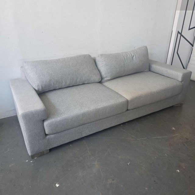 Modern Ben Soleimani Pierce 3-Seat Modern Light Gray Sofa For Sale - Image 3 of 7