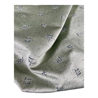 Donghia Rubelli Venezia Jaquard Velvet Fabric Remnant 30006-8 in Celedon 1 Yard+ For Sale