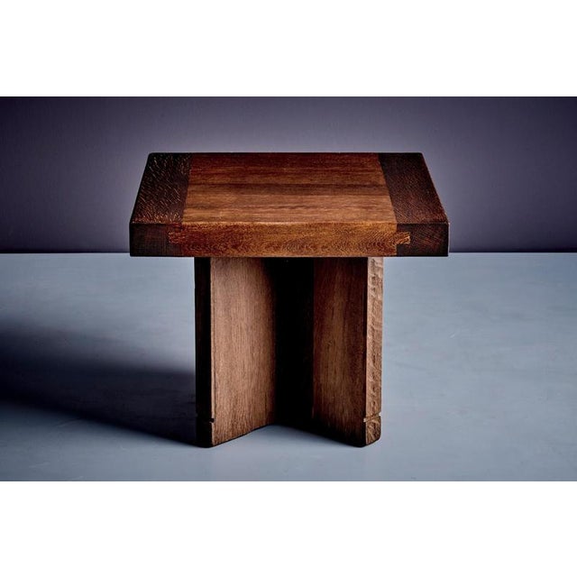 German Studio Oak Side Tables, 1960s, Set of 2 For Sale - Image 4 of 14