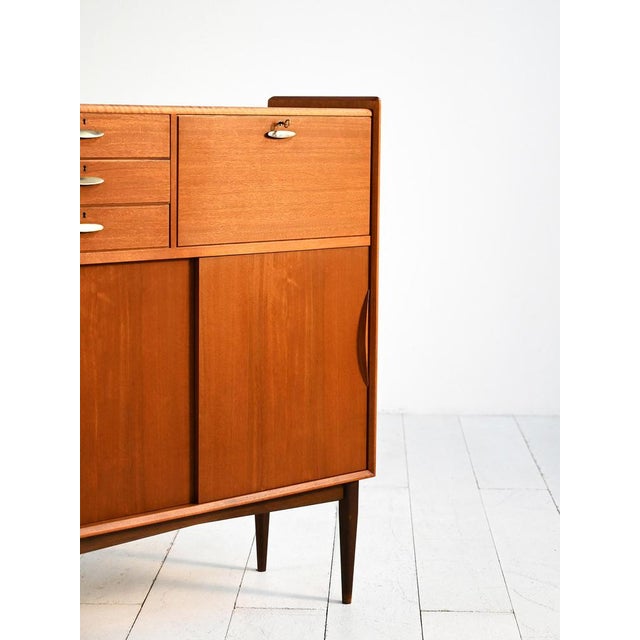 Danish Cabinet with Brass Handles, 1950s For Sale - Image 9 of 13