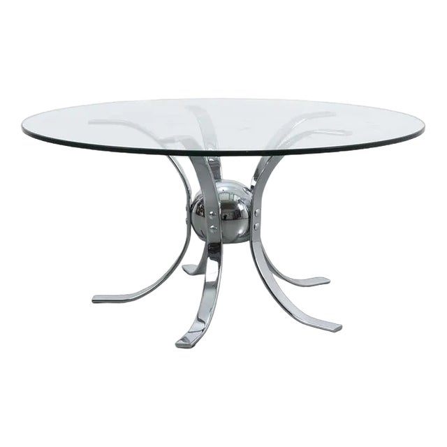 Vintage Chrome Coffee Table For Sale