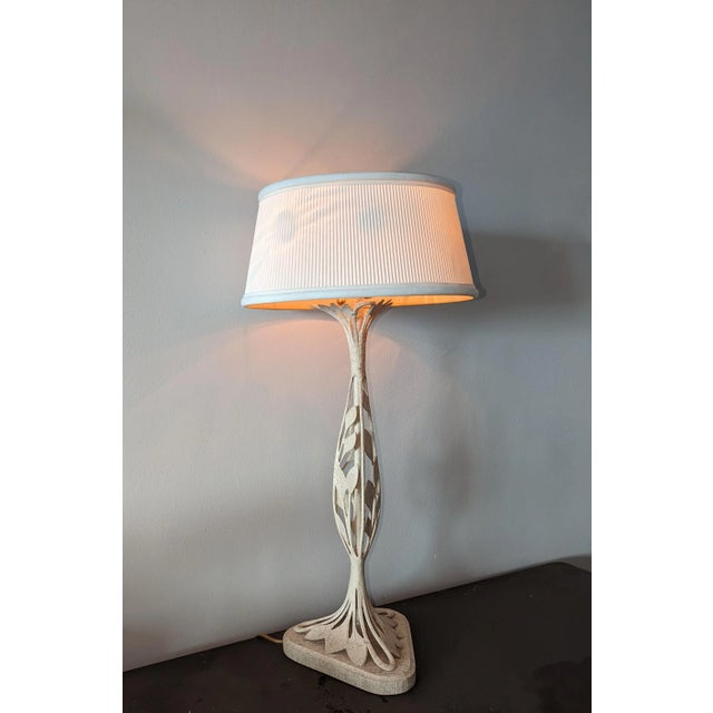 1980s 1980s Frederick Cooper Table Lamp, Shade & Finial Included For Sale - Image 5 of 8