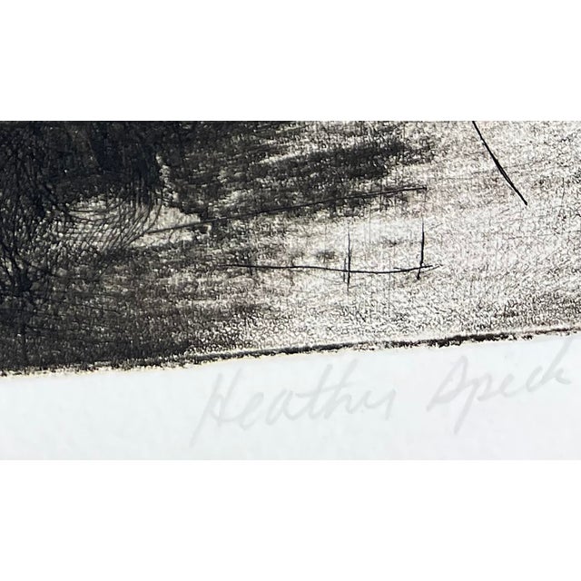 Paper Finely Detailed Abstract W/Woman Carrying a Young Child Collotype on Paper by Heather Speck For Sale - Image 7 of 8