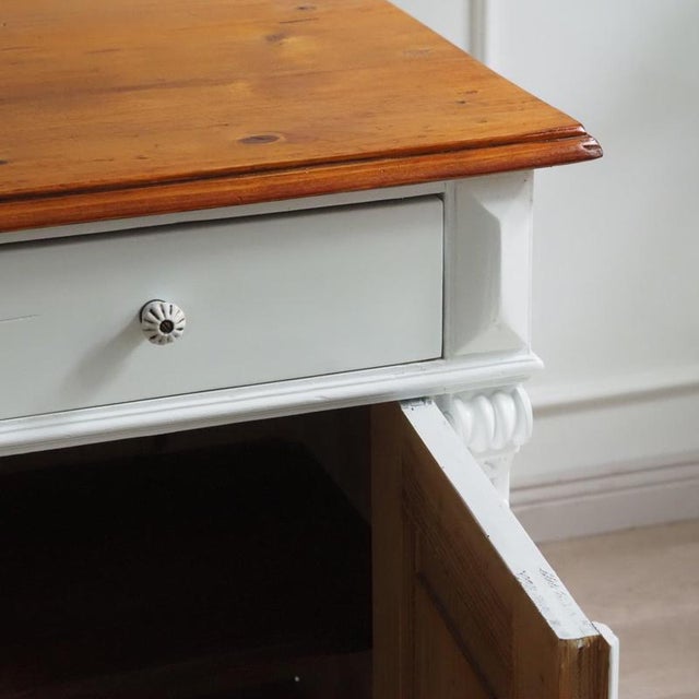 Gründerzeit White Chest of Drawers with Doors For Sale - Image 11 of 13