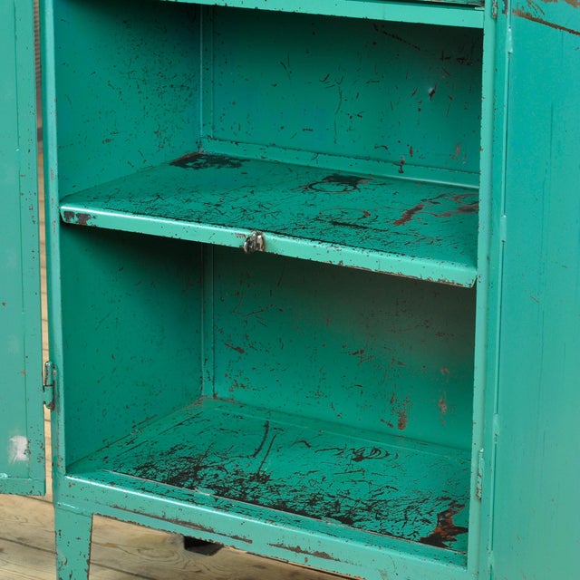 Vintage Industrial Iron Cabinet, 1970s For Sale - Image 6 of 16