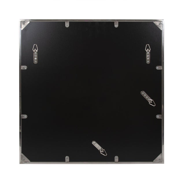 Metal Square Devon Mirror in Black For Sale - Image 7 of 9