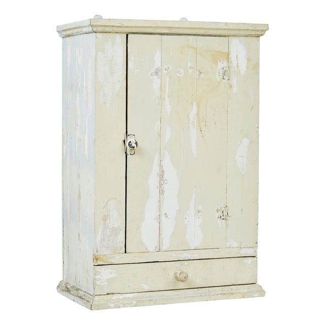 Scandinavian Pine Wall Cupboard, 1890s For Sale