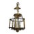 Vintage Brass Lantern Neo Decor Starburst Etched Glass Chandelier Entryway, Old World Glam For Sale