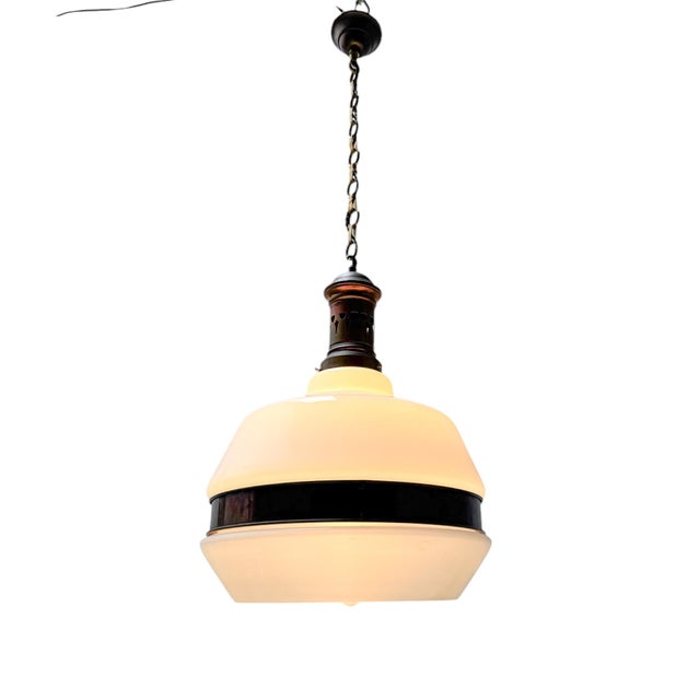 Magnificent and rare Arts & Crafts extra large pendant. In the style of Peter Behrens. Striking German design. Original...